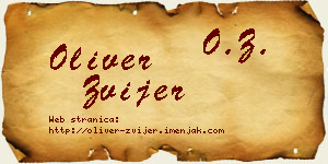 Oliver Zvijer vizit kartica